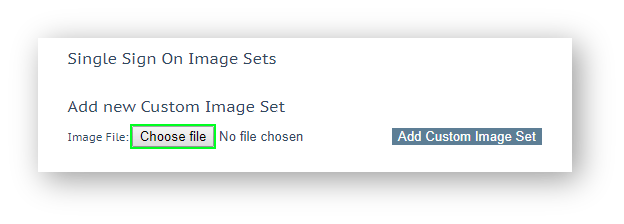 Choose Custom SSO Image Set